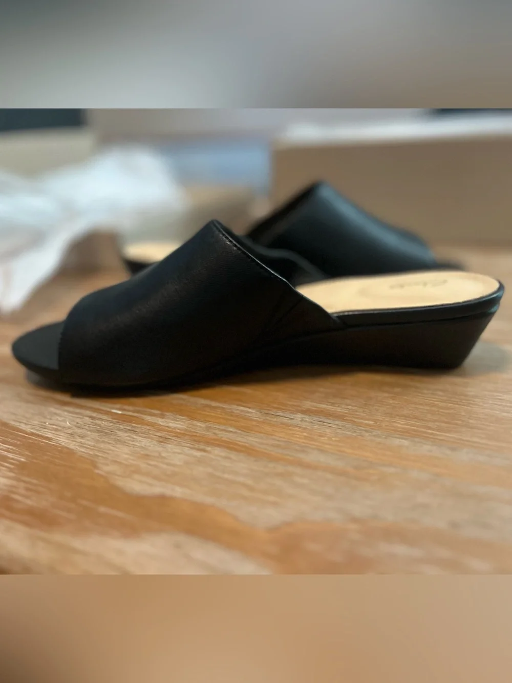 Clarks Leather Parram Waltz Sense Slide Sandals - Picture 8 of 11